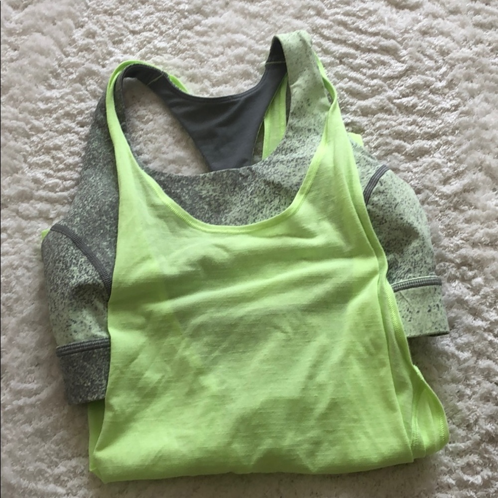 Neon 2-in - 1 sports bra and tank top lululemon